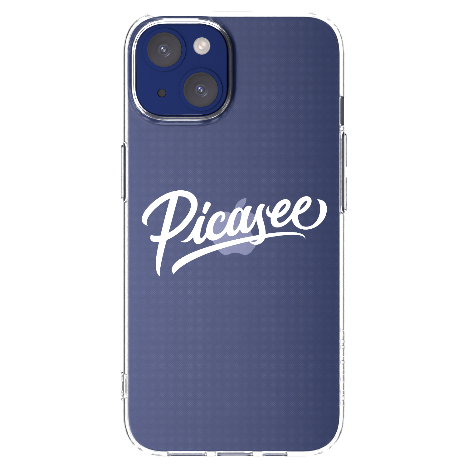 Picasee Apple iPhone 14 Hülle - Transparentes Silikon - Picasee - old logo - white