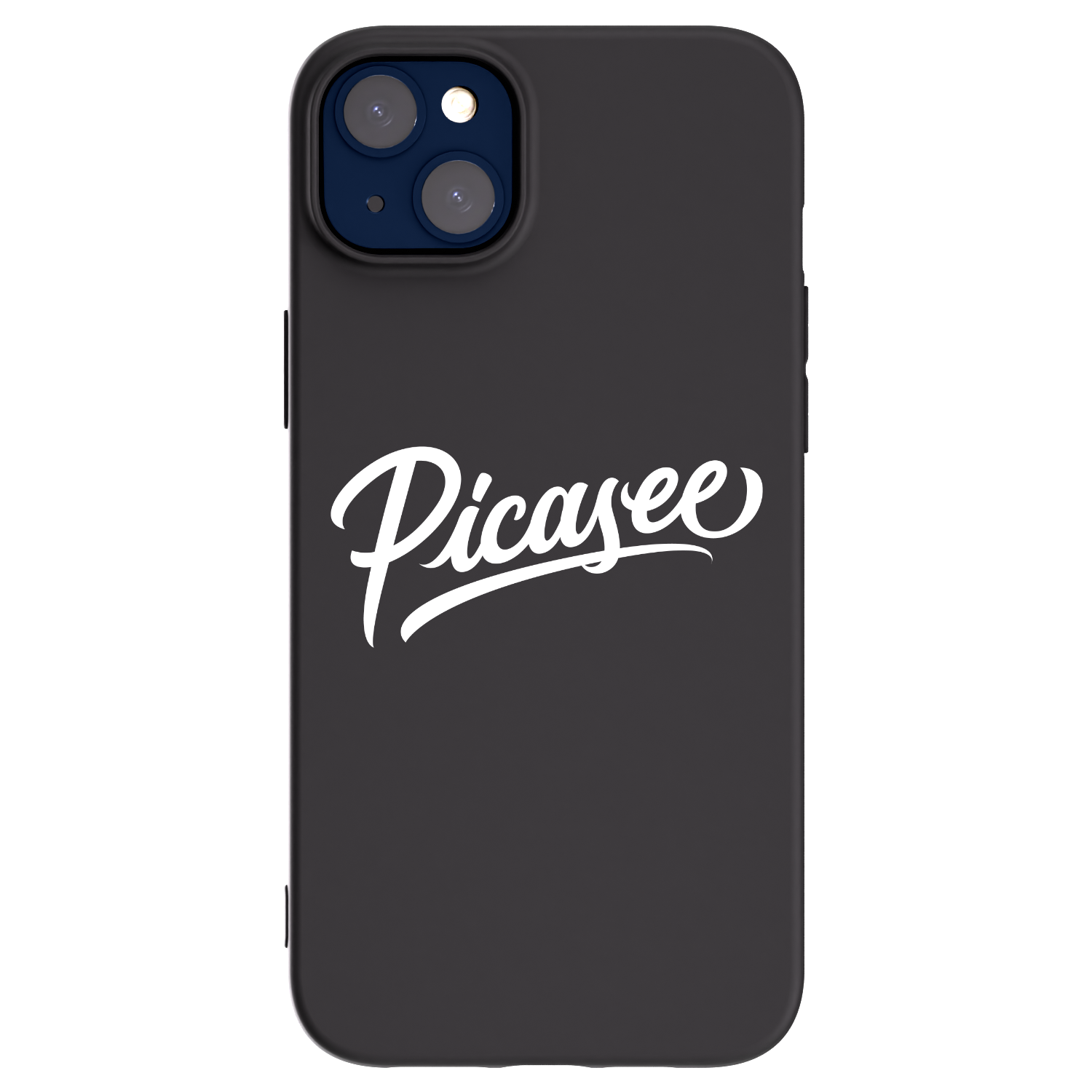 Picasee Apple iPhone 14 Plus Hülle - Schwarzes Silikon - Picasee - old logo - white