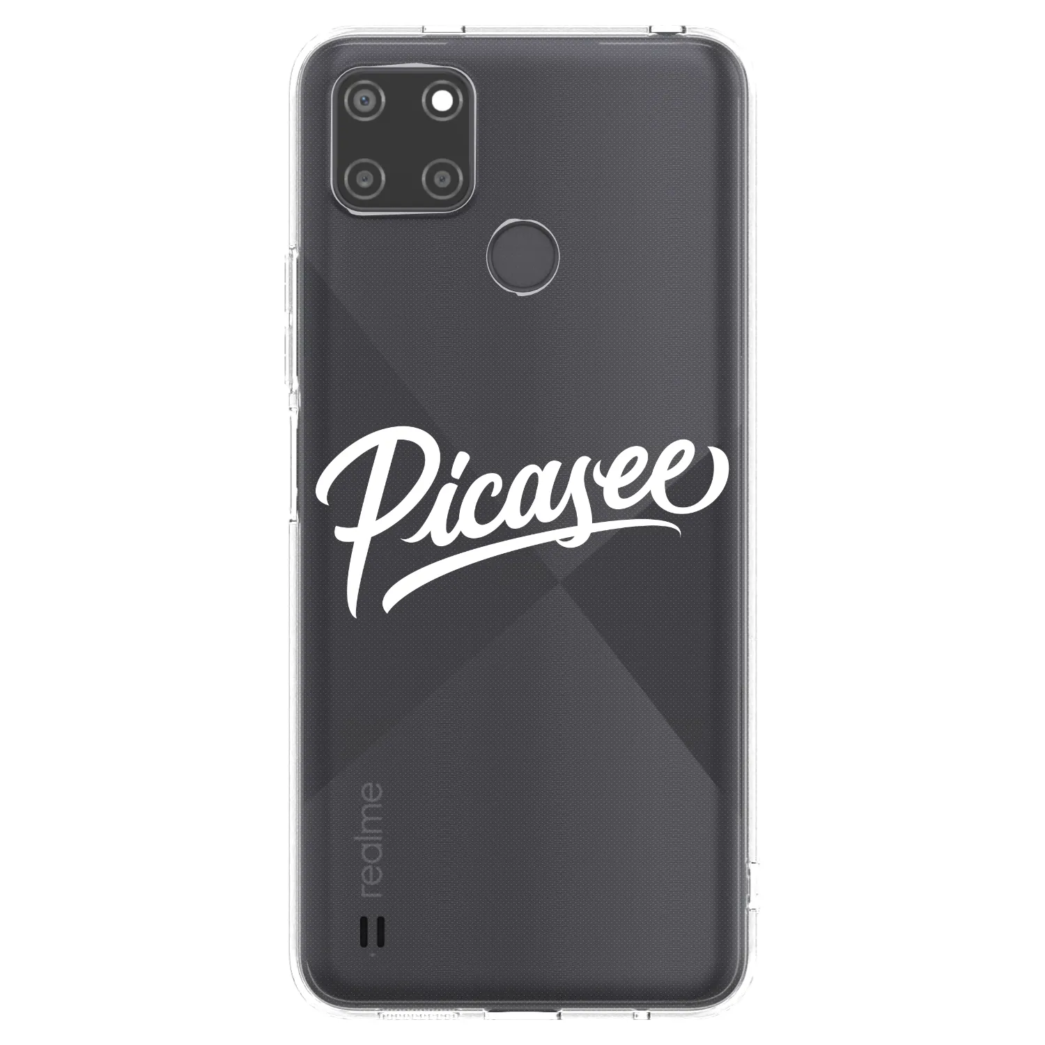 Picasee Realme C21Y Hülle - Transparentes Silikon - Picasee - old logo - white