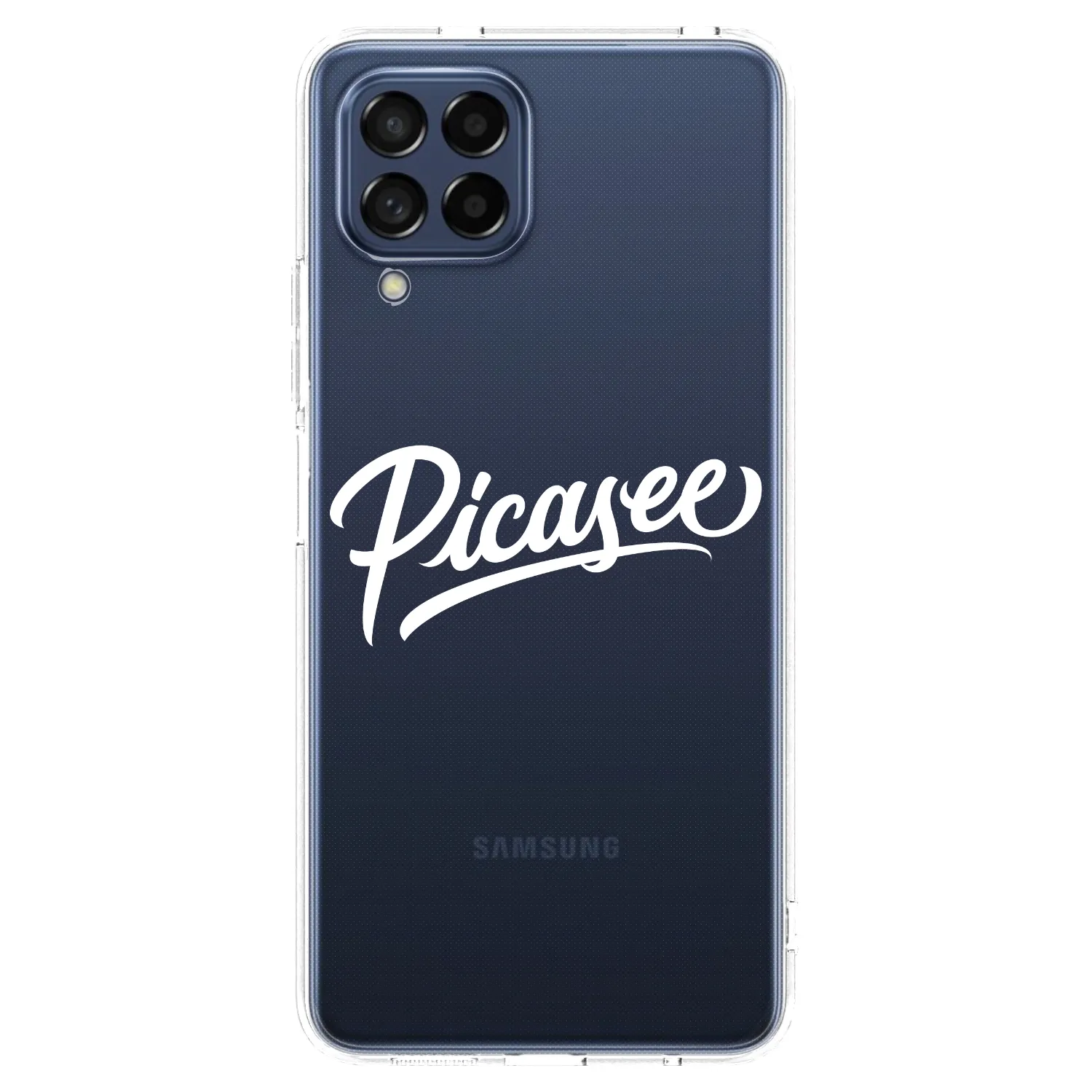 Picasee Samsung Galaxy M53 5G Hülle - Transparentes Silikon - Picasee - old logo - white