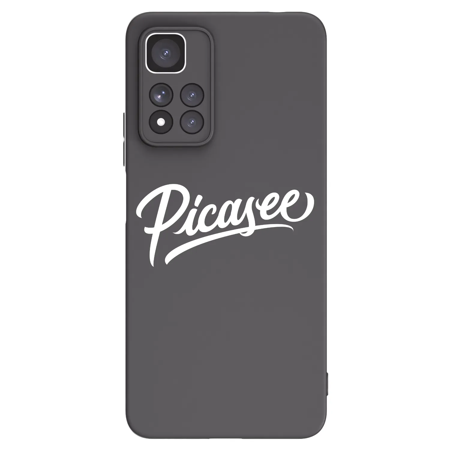 Picasee Xiaomi Redmi Note 11 Pro+ 5G Hülle - Schwarzes Silikon - Picasee - old logo - white