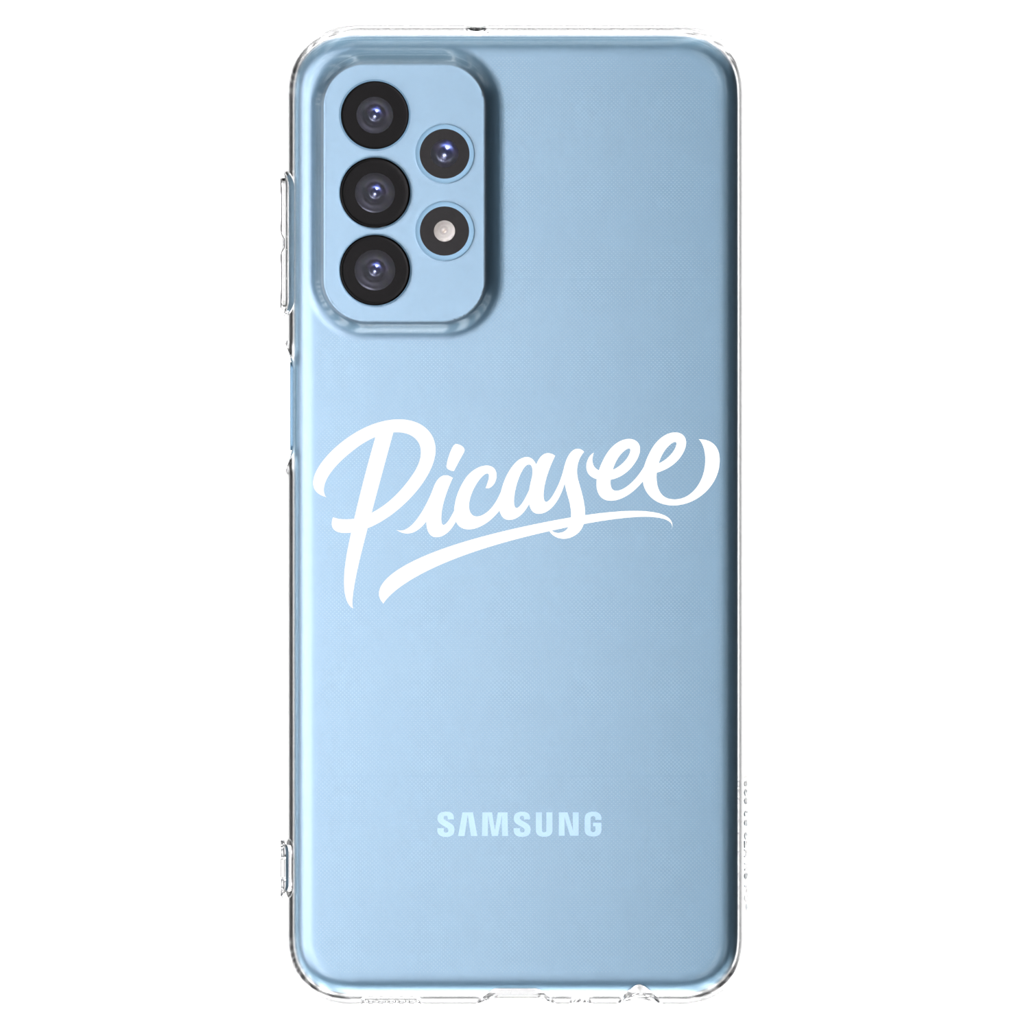 Picasee Samsung Galaxy A23 A235F 4G Hülle - Transparentes Silikon - Picasee - old logo - white