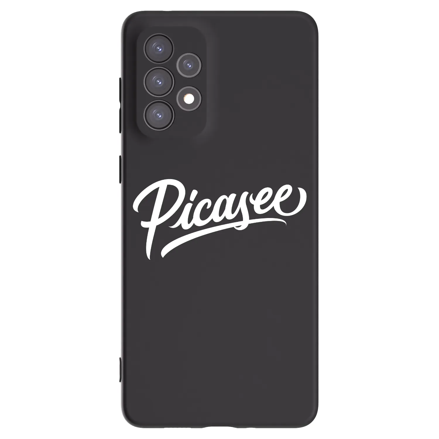 Picasee Samsung Galaxy A73 5G Hülle - Schwarzes Silikon - Picasee - old logo - white