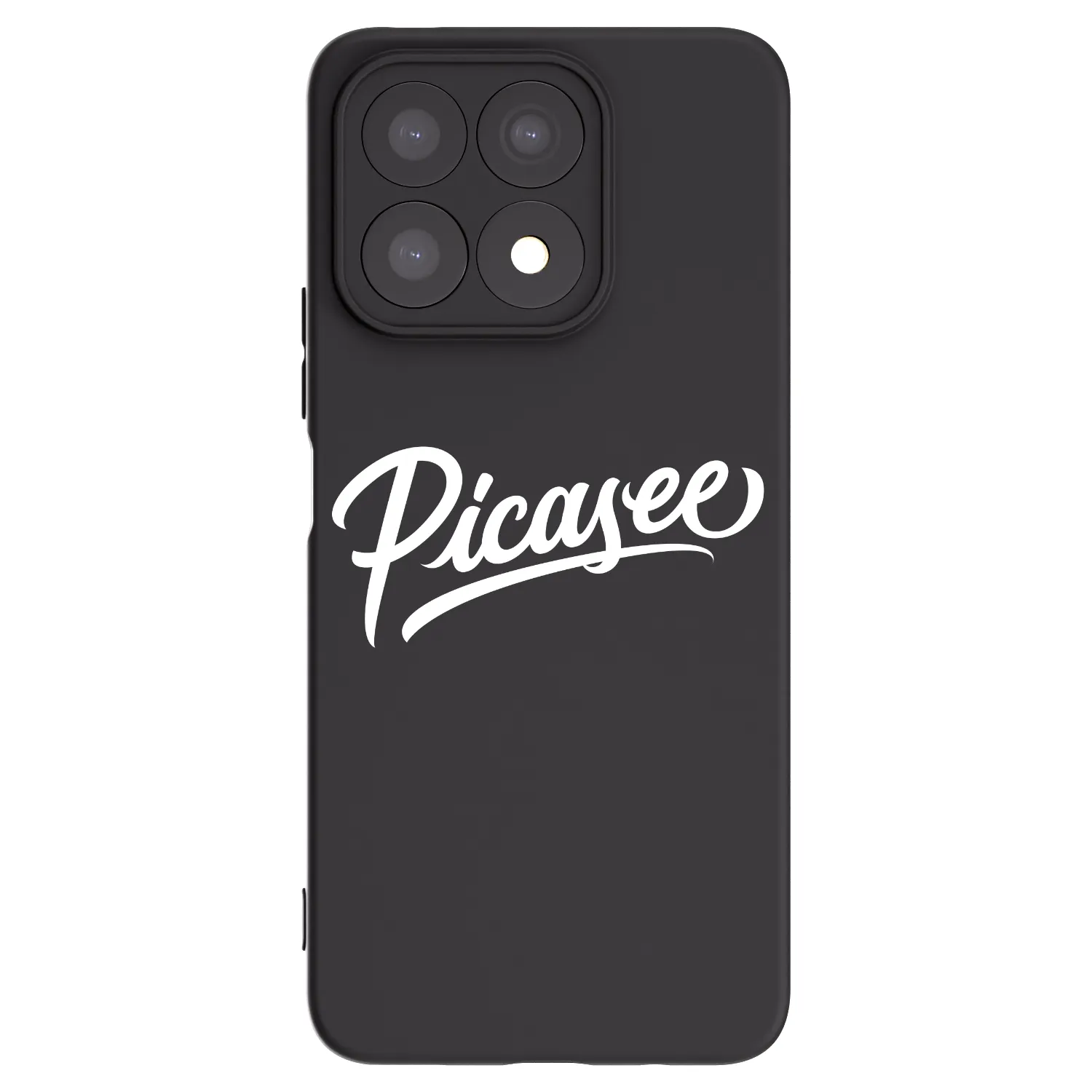 Picasee Honor X8a Hülle - Schwarzes Silikon - Picasee - old logo - white
