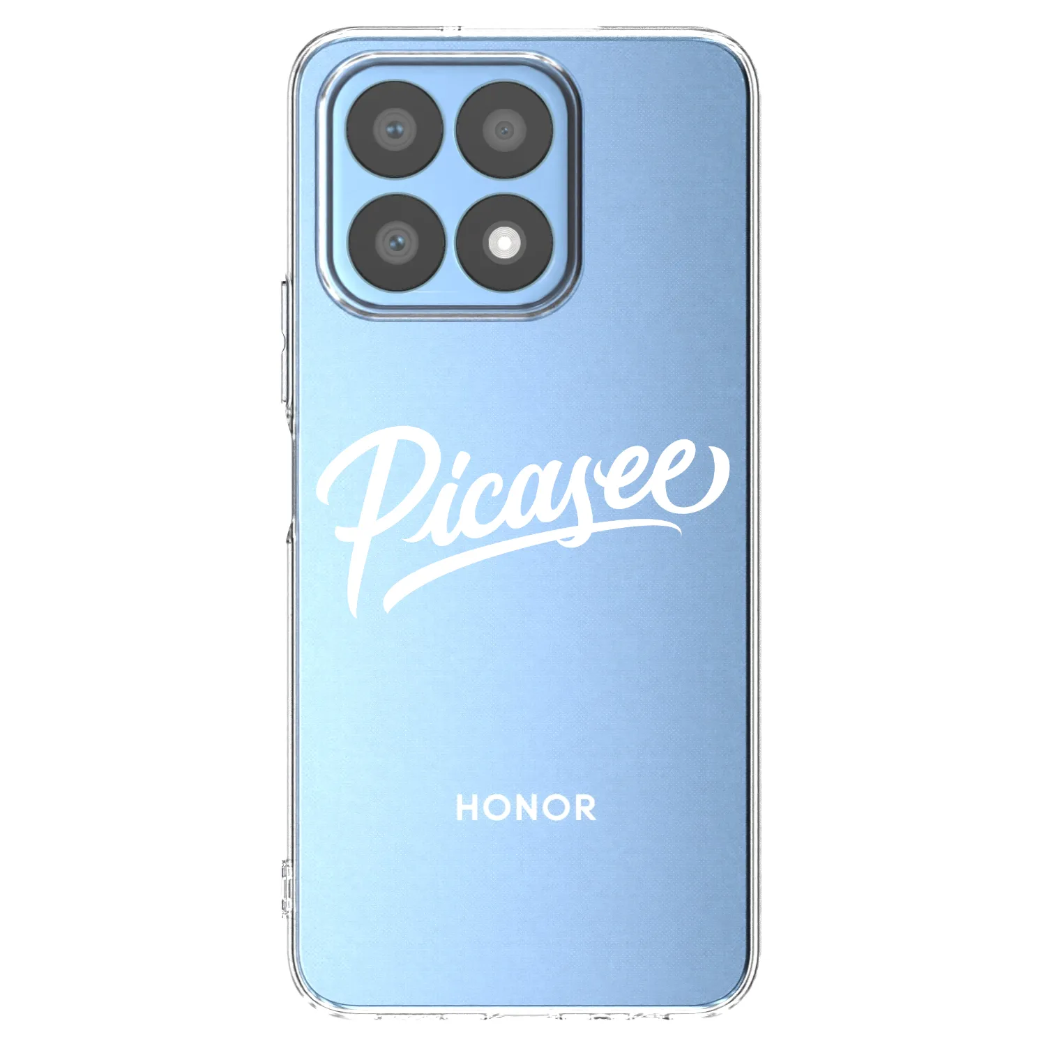 Picasee Honor X8a Hülle - Transparentes Silikon - Picasee - old logo - white