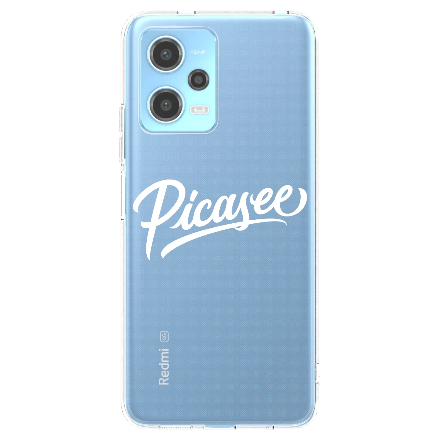 Picasee Xiaomi Redmi Note 12 5G Hülle - Transparentes Silikon - Picasee - old logo - white