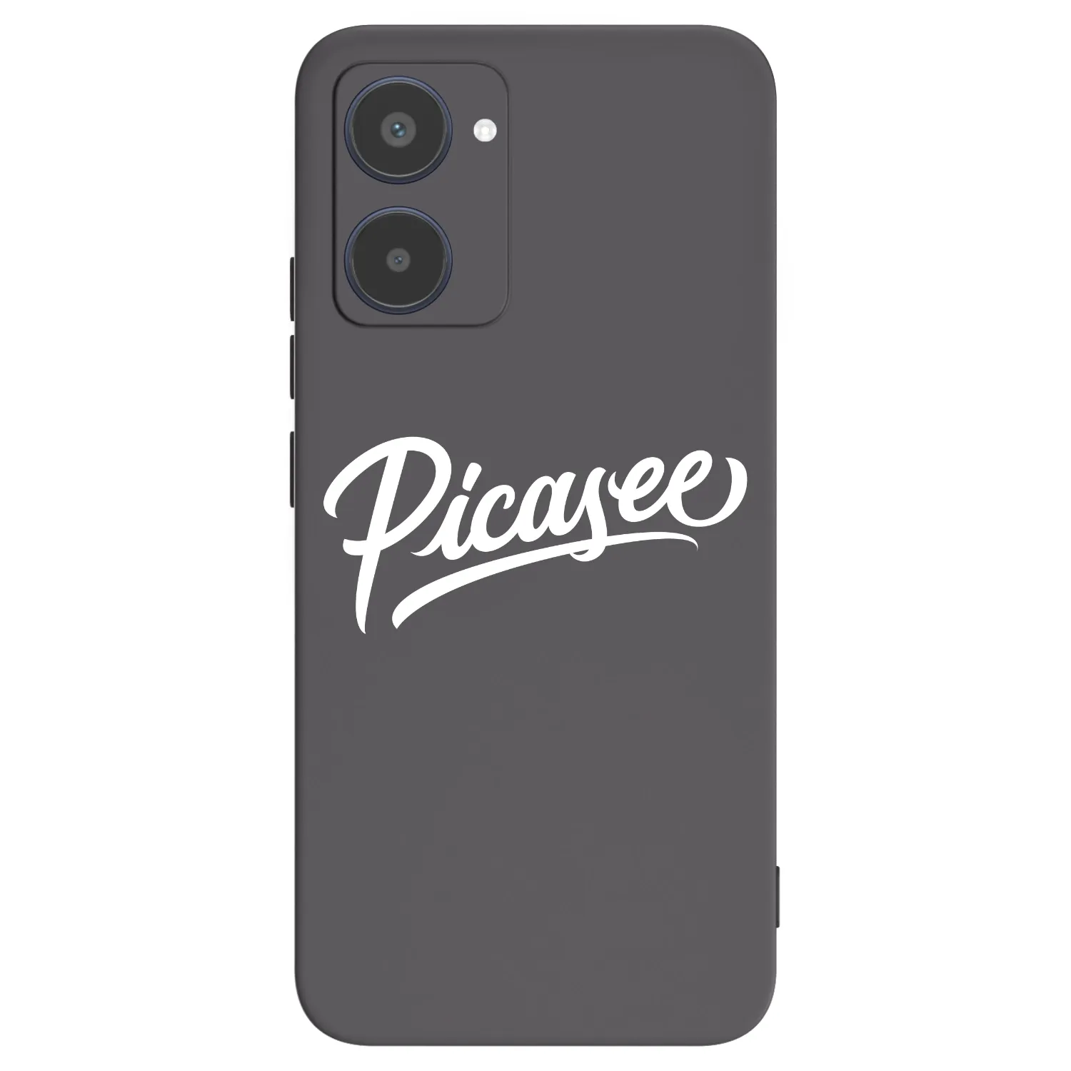 Picasee Realme 10 4G Hülle - Schwarzes Silikon - Picasee - old logo - white