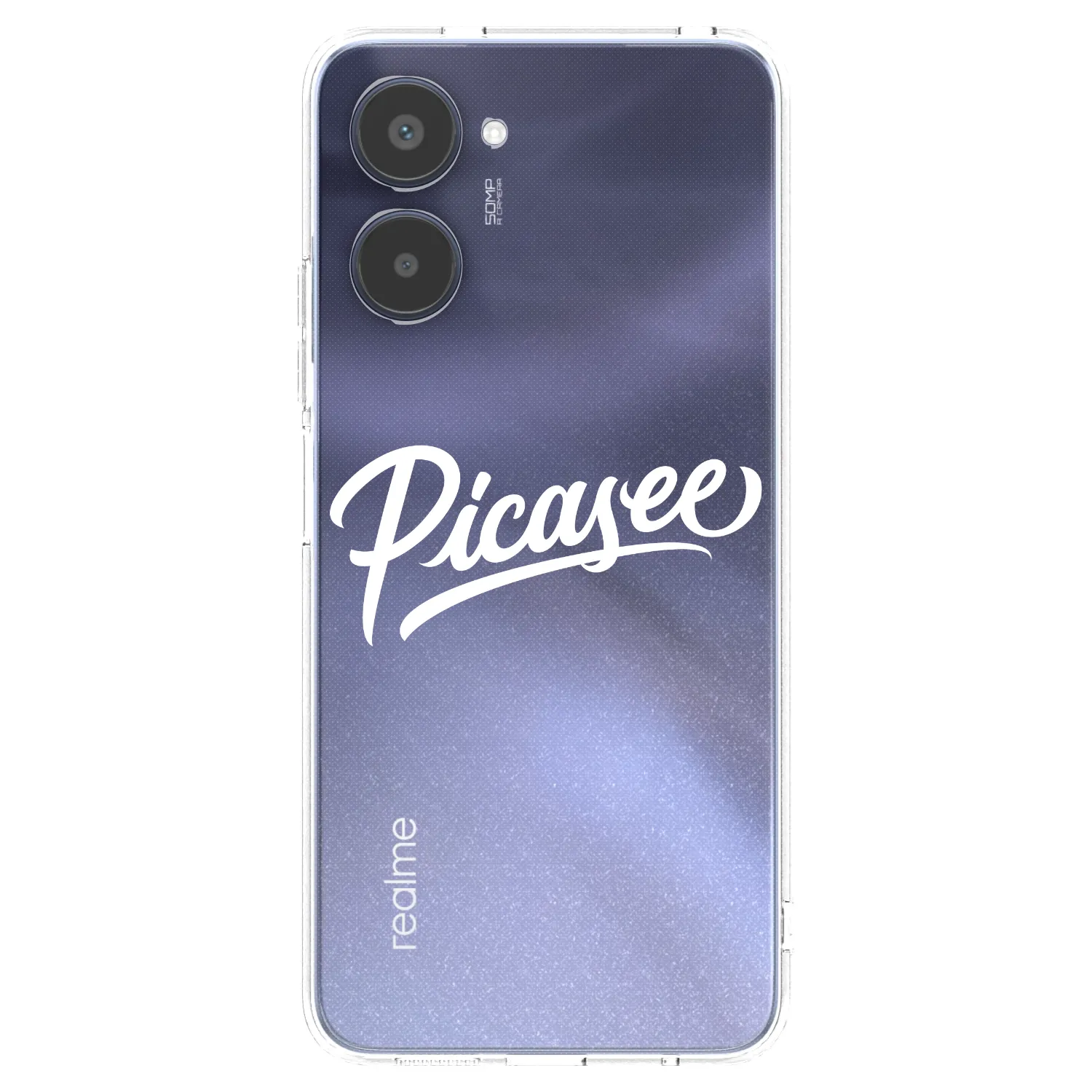 Picasee Realme 10 4G Hülle - Transparentes Silikon - Picasee - old logo - white