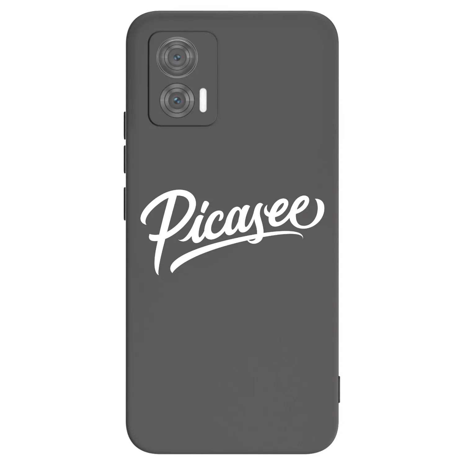Picasee Motorola Edge 30 Neo Hülle - Schwarzes Silikon - Picasee - old logo - white