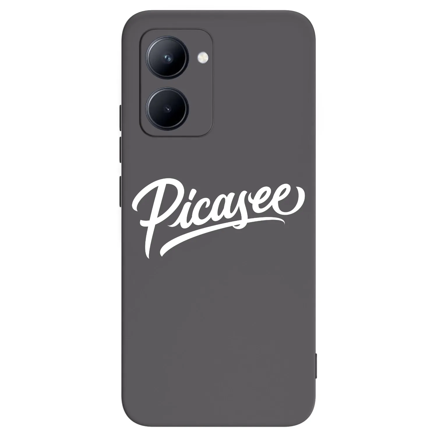Picasee Realme C33 (2023) Hülle - Schwarzes Silikon - Picasee - old logo - white