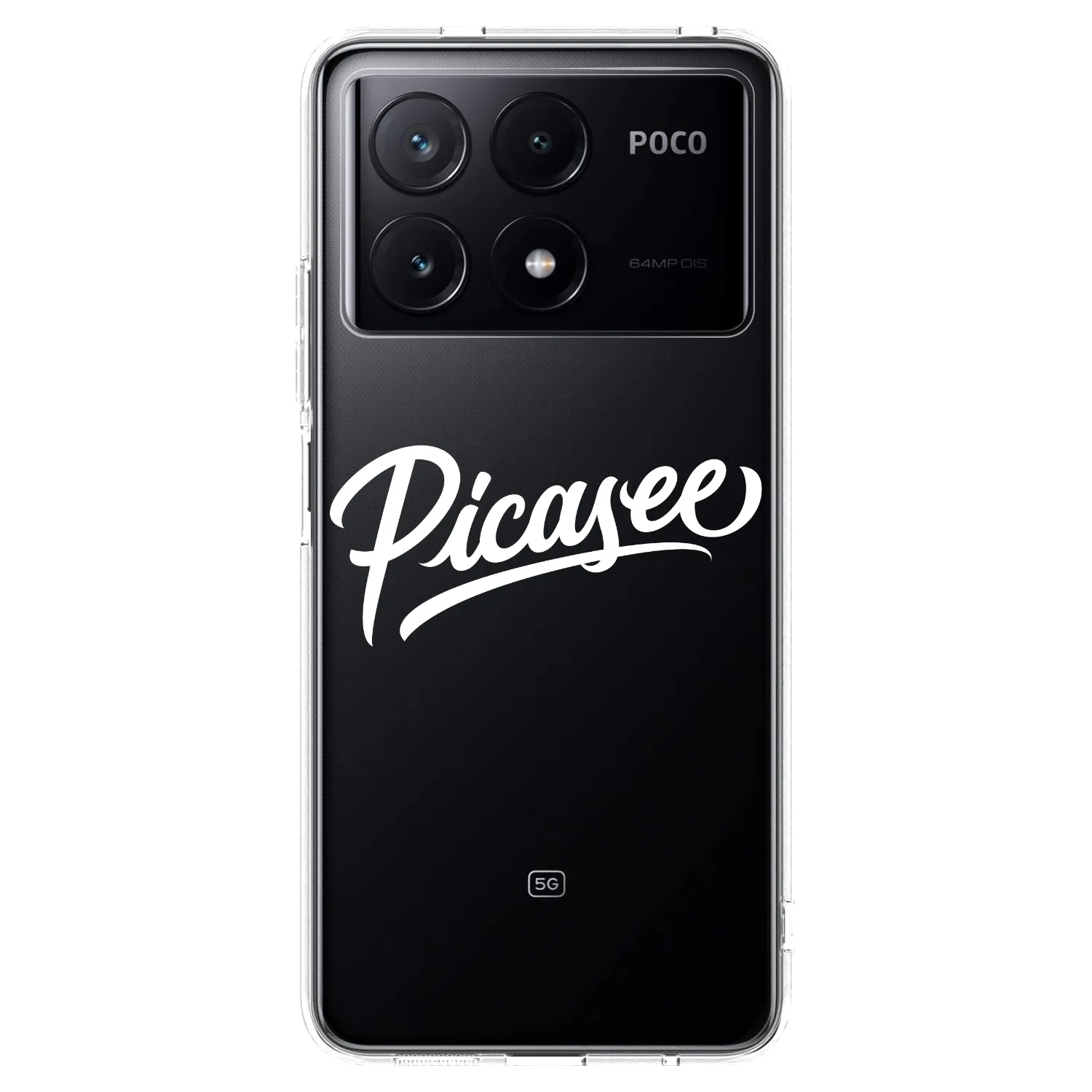 Picasee Xiaomi Poco X6 Pro Hülle - Transparentes Silikon - Picasee - old logo - white