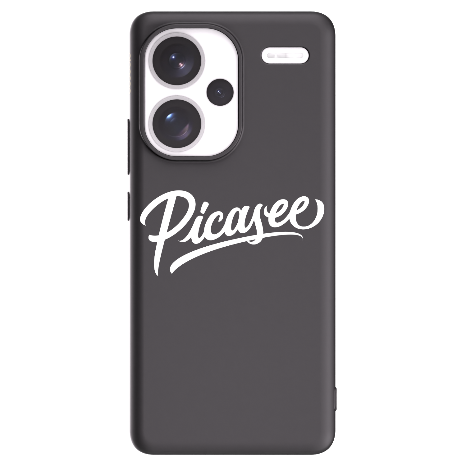 Picasee Xiaomi Redmi Note 13 Pro+ 5G Hülle - Schwarzes Silikon - Picasee - old logo - white