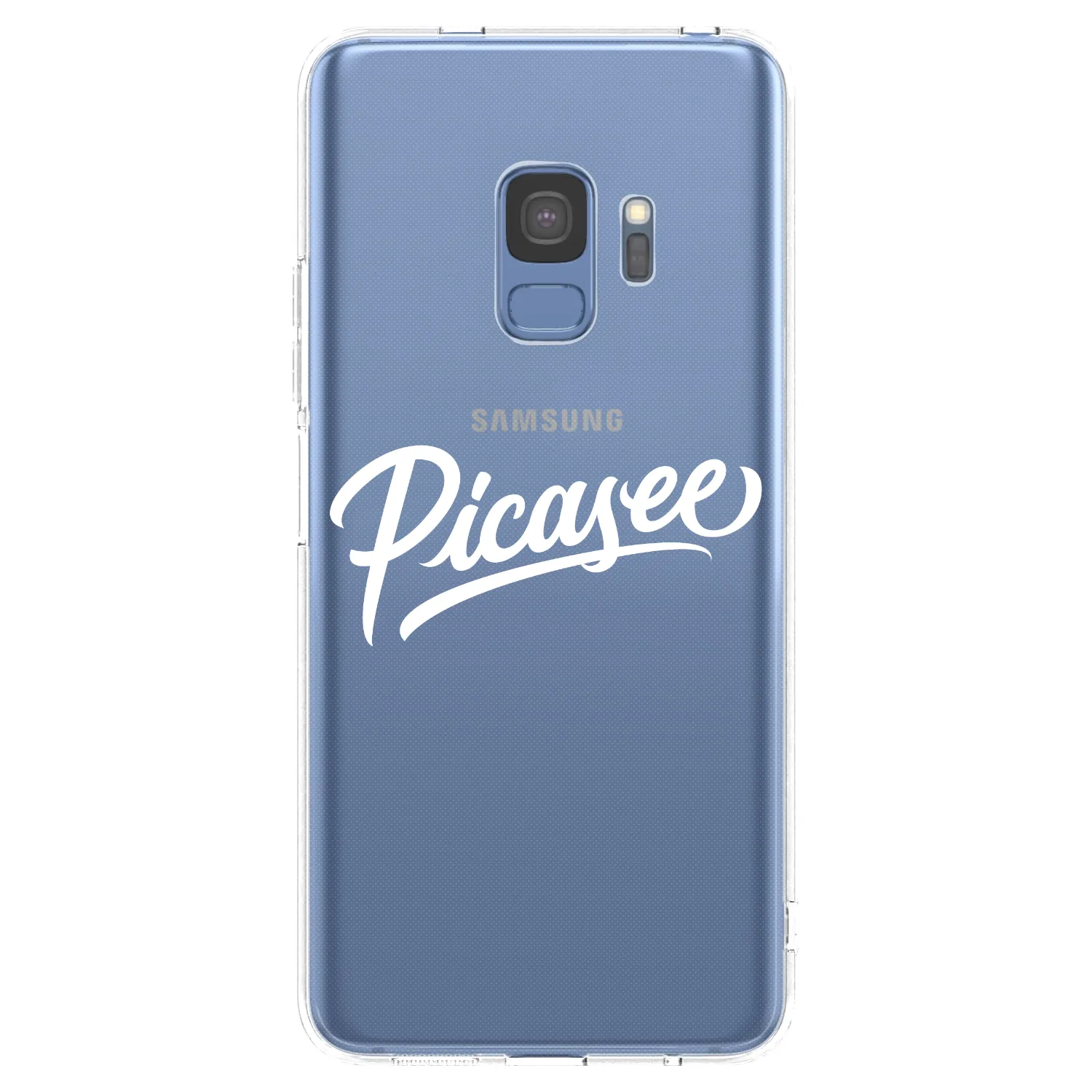 Picasee Samsung Galaxy S9 G960F Hülle - Transparentes Silikon - Picasee - old logo - white