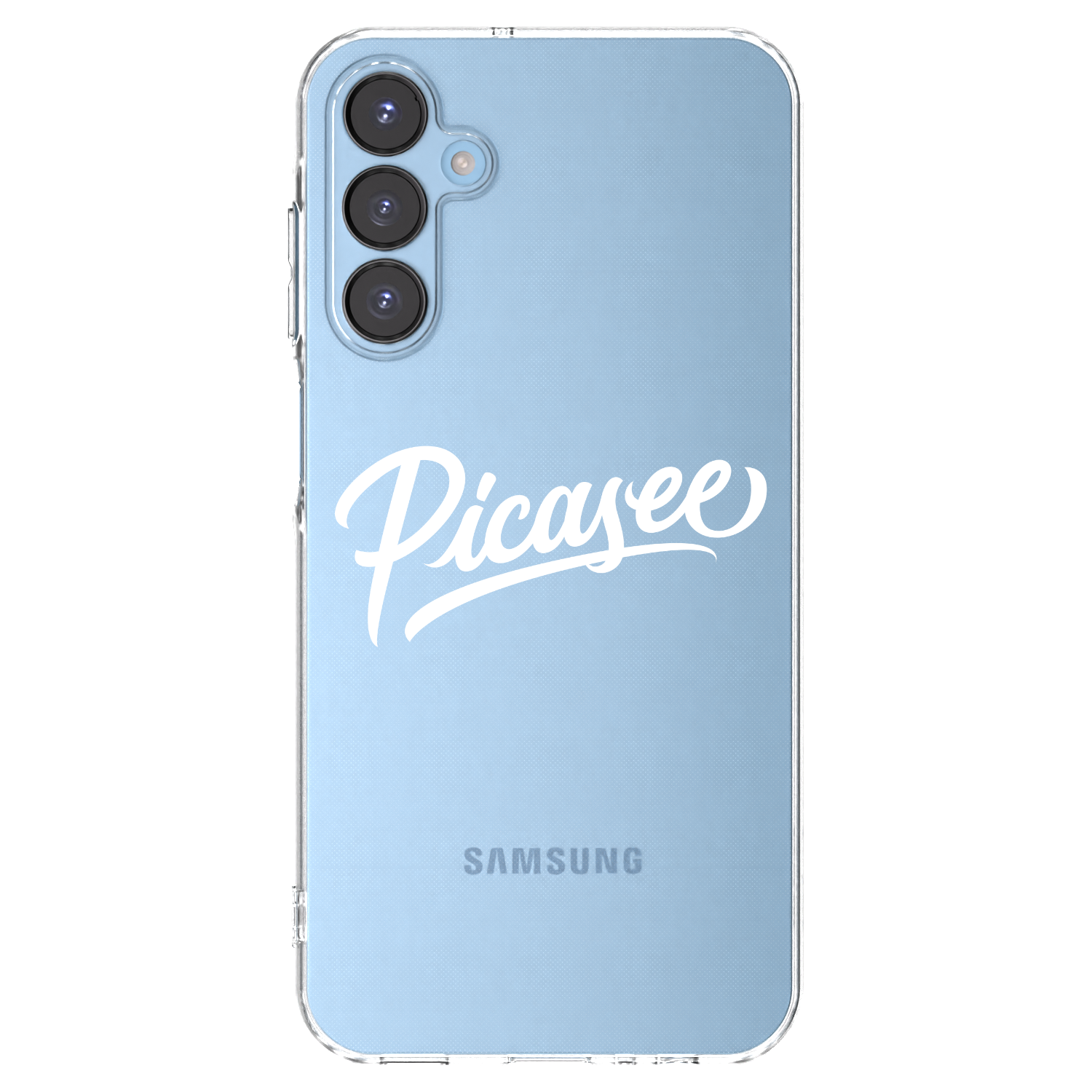 Picasee Samsung Galaxy A15 A156B 5G Hülle - Transparentes Silikon - Picasee - old logo - white