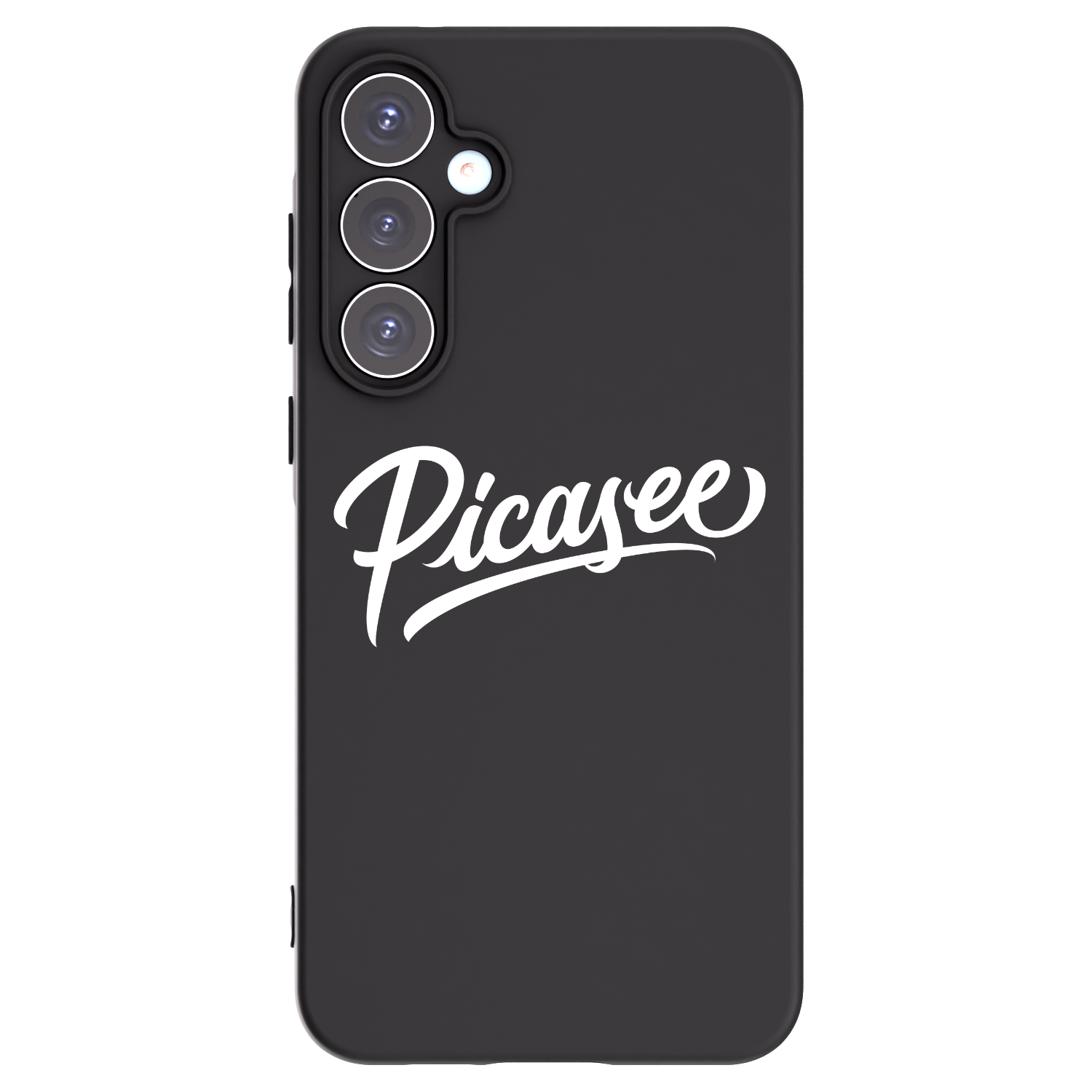 Picasee Samsung Galaxy A55 5G A556B Hülle - Schwarzes Silikon - Picasee - old logo - white