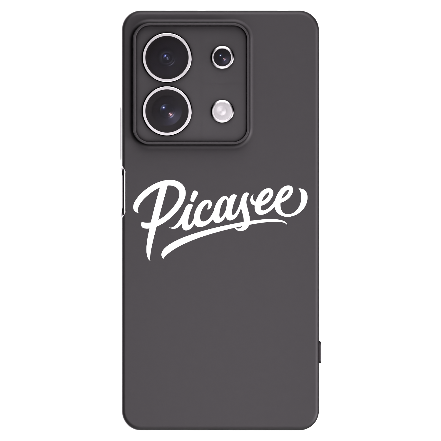 Picasee Xiaomi Redmi Note 13 4G Hülle - Schwarzes Silikon - Picasee - old logo - white