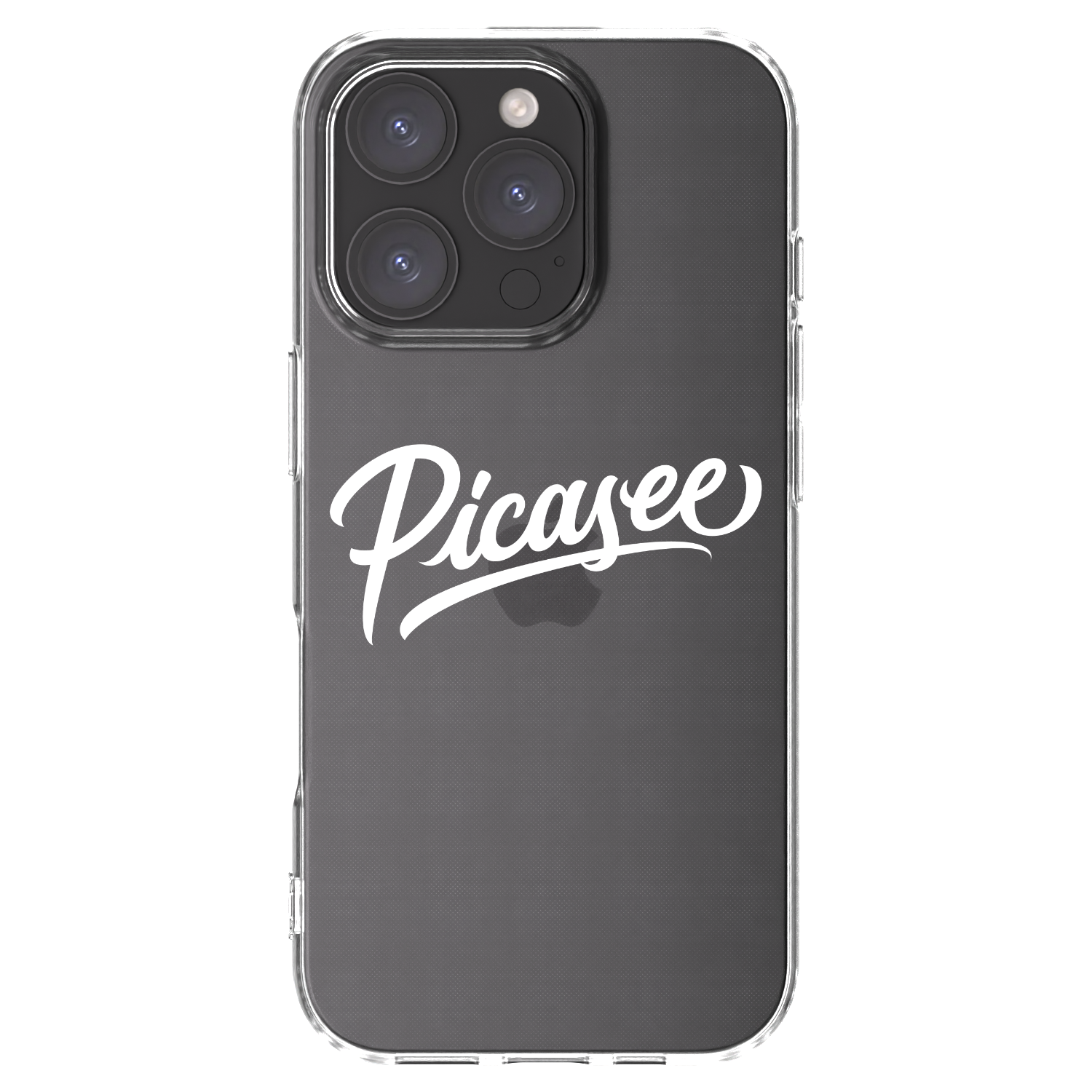 Picasee Apple iPhone 16 Pro Hülle - Transparentes Silikon - Picasee - old logo - white