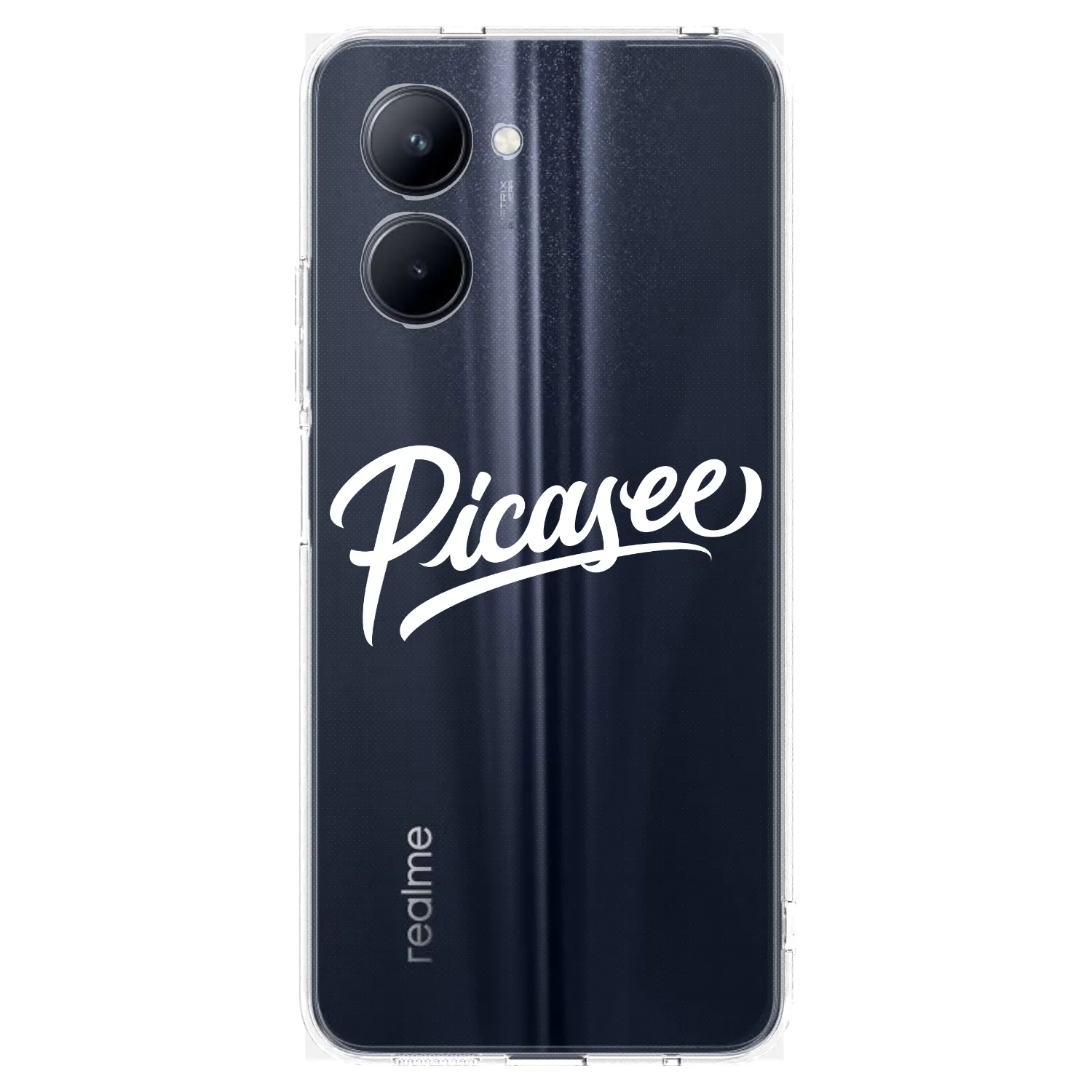 Picasee Realme C33 (2023) Hülle - Transparentes Silikon - Picasee - old logo - white