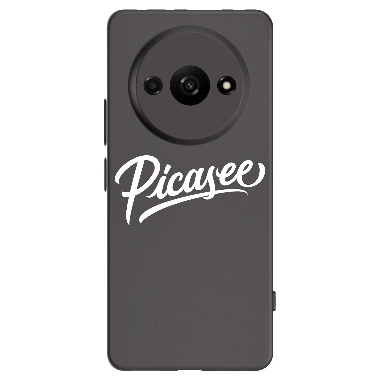 Picasee Xiaomi Redmi A3 Hülle - Schwarzes Silikon - Picasee - old logo - white