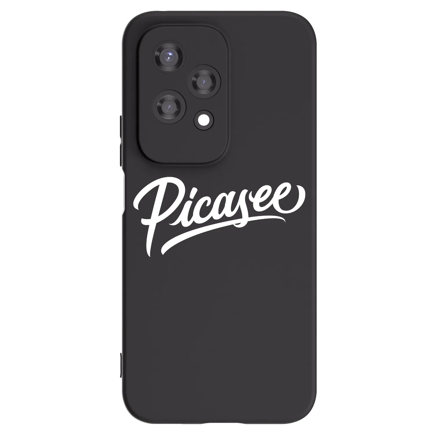 Picasee Honor 200 Lite Hülle - Schwarzes Silikon - Picasee - old logo - white