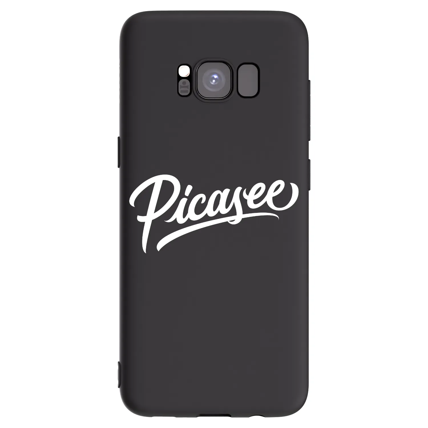 Picasee Samsung Galaxy S8 G950F Hülle - Schwarzes Silikon - Picasee - old logo - white