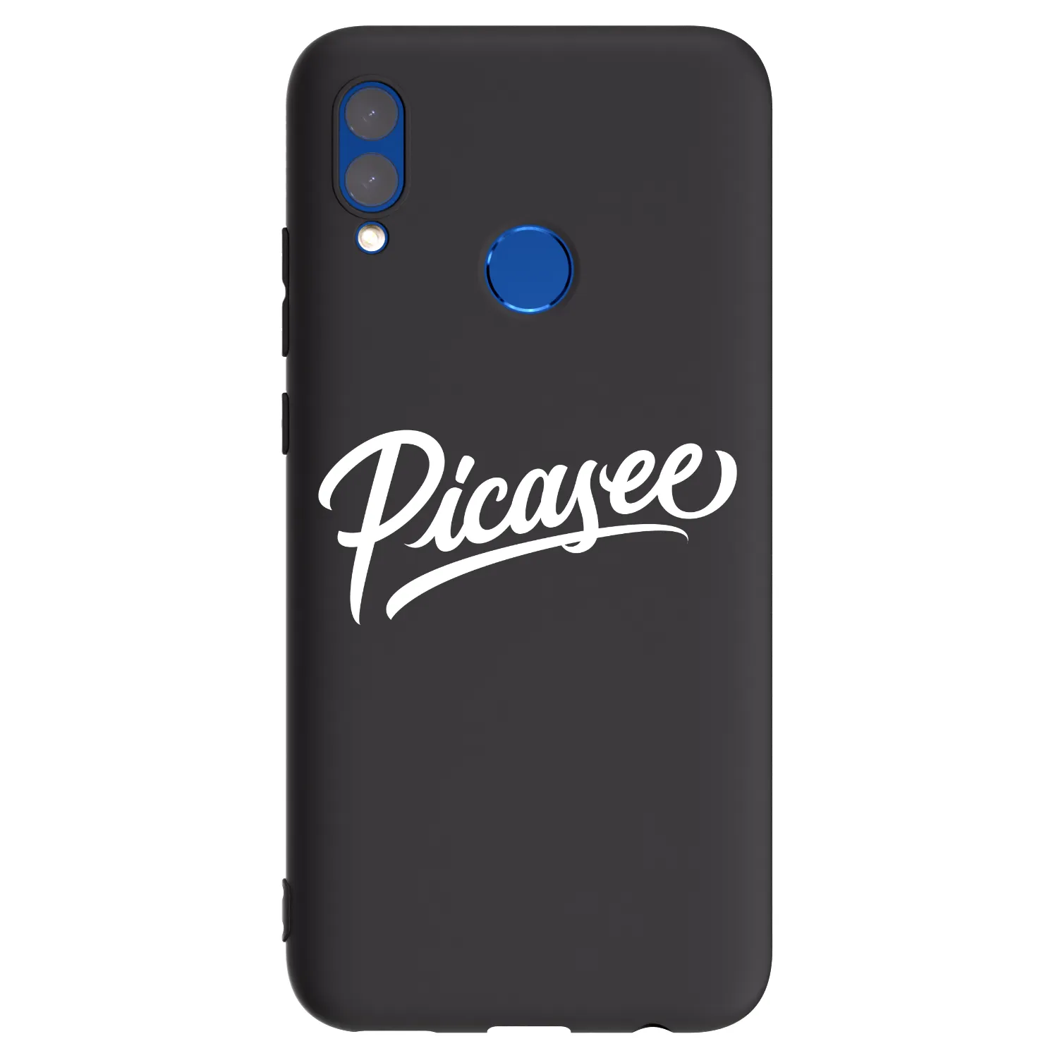 Picasee Huawei P Smart 2019 Hülle - Schwarzes Silikon - Picasee - old logo - white