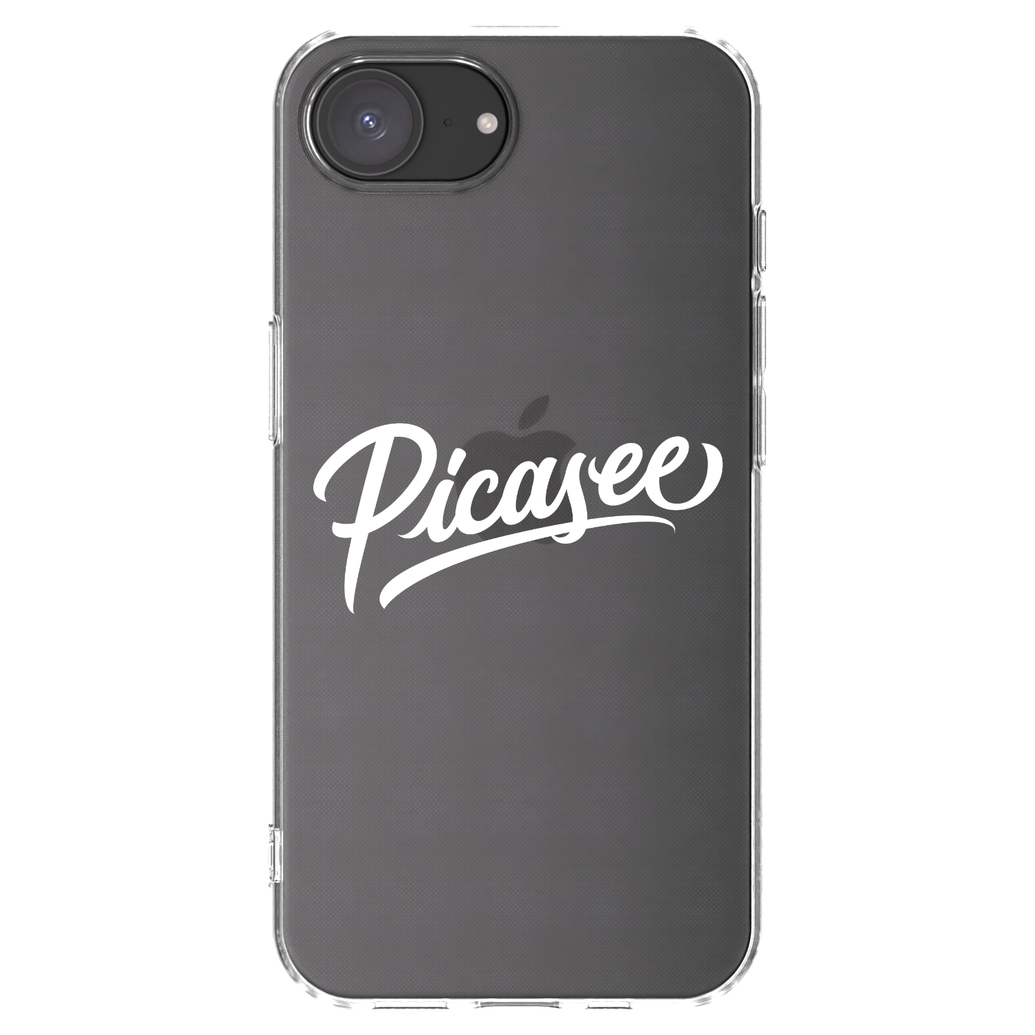 Picasee Apple iPhone 16e Hülle - Transparentes Silikon - Picasee - old logo - white