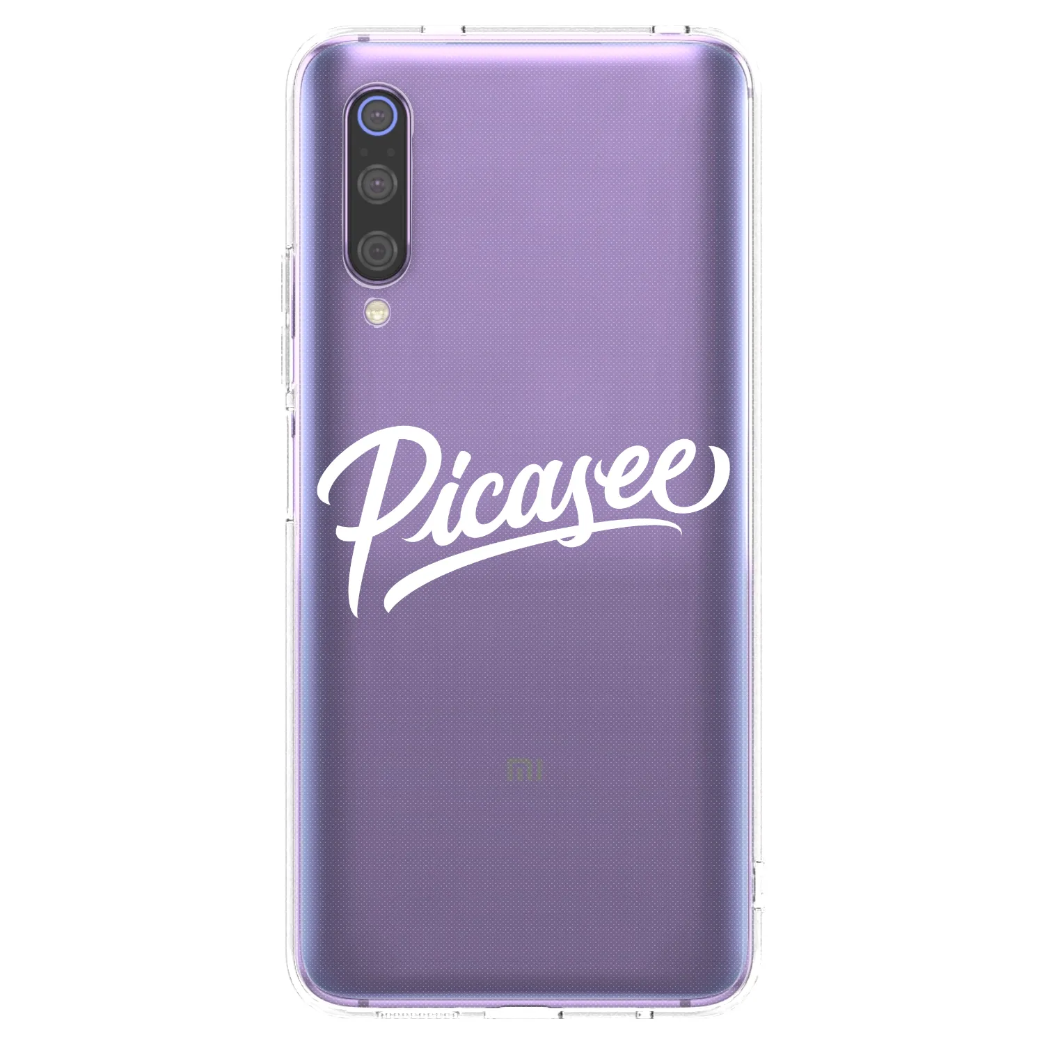 Picasee Xiaomi Mi 9 Hülle - Transparentes Silikon - Picasee - old logo - white