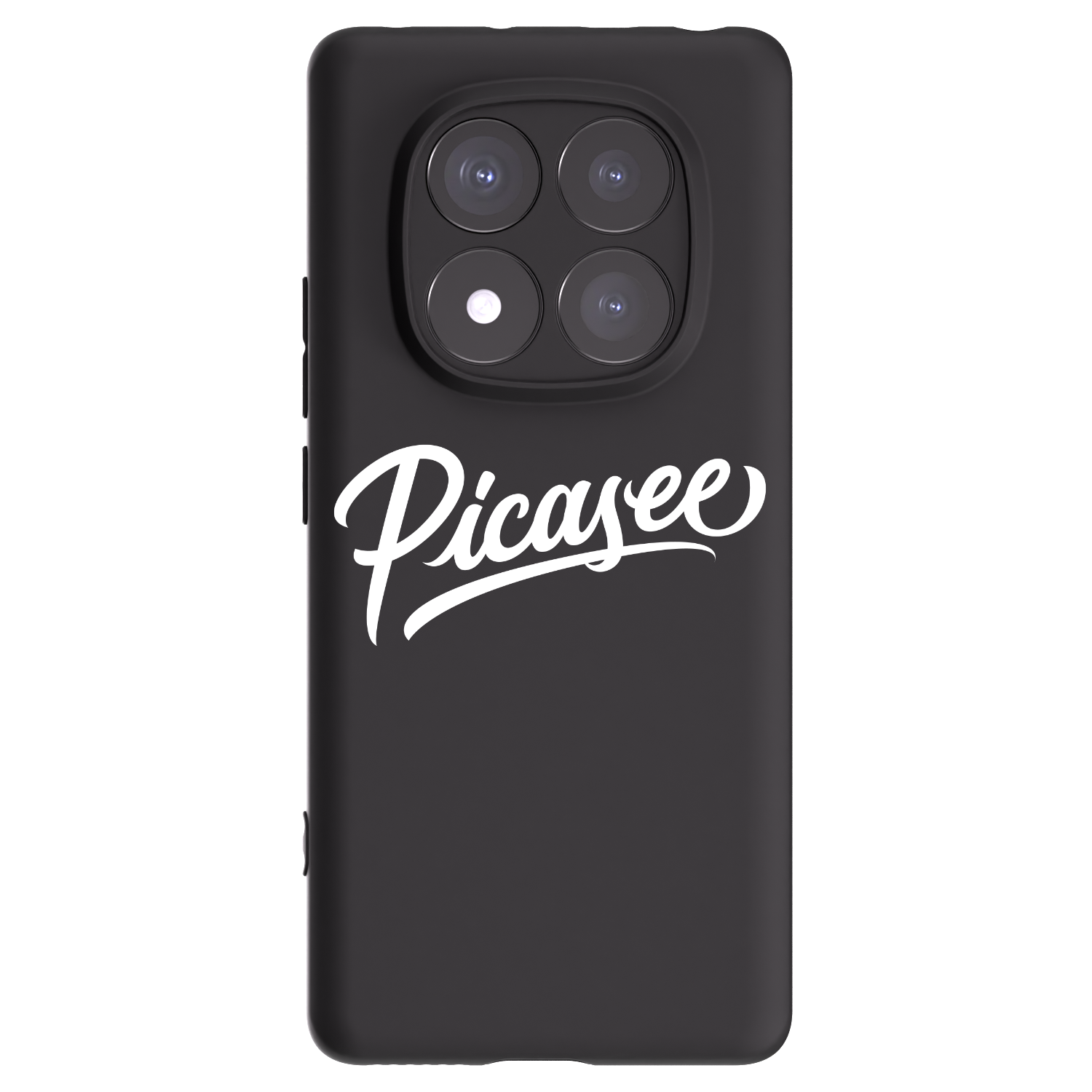 Picasee Xiaomi Redmi Note 14 Pro 5G Hülle - Schwarzes Silikon - Picasee - old logo - white