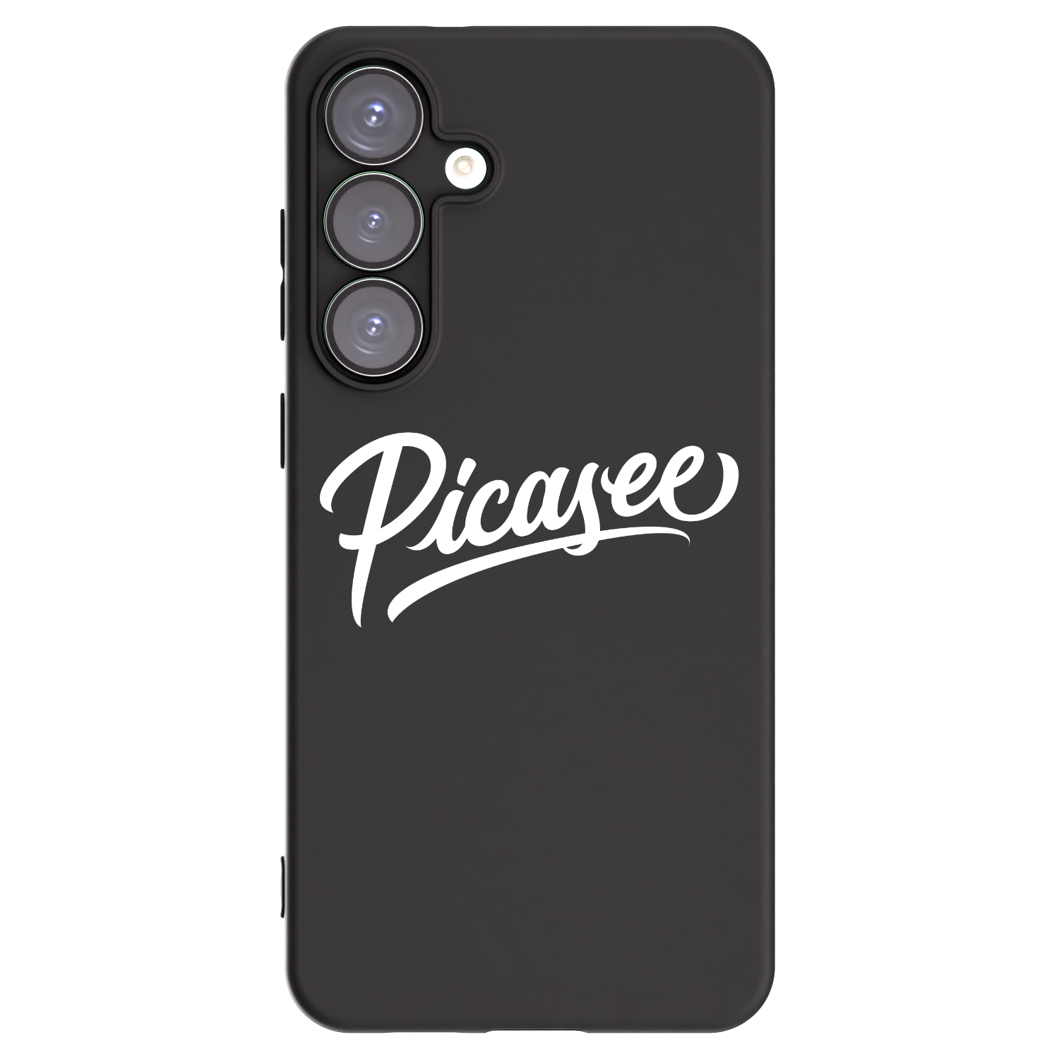 Picasee Samsung Galaxy S25+ 5G Hülle - Schwarzes Silikon - Picasee - old logo - white
