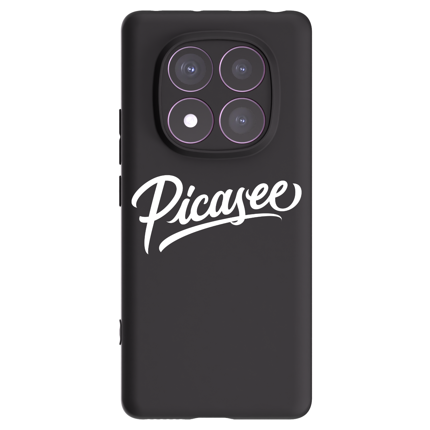 Picasee Xiaomi Redmi Note 14 Pro 4G Hülle - Schwarzes Silikon - Picasee - old logo - white
