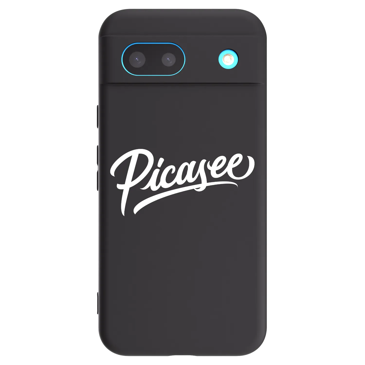 Picasee Google Pixel 8a Hülle - Schwarzes Silikon - Picasee - old logo - white