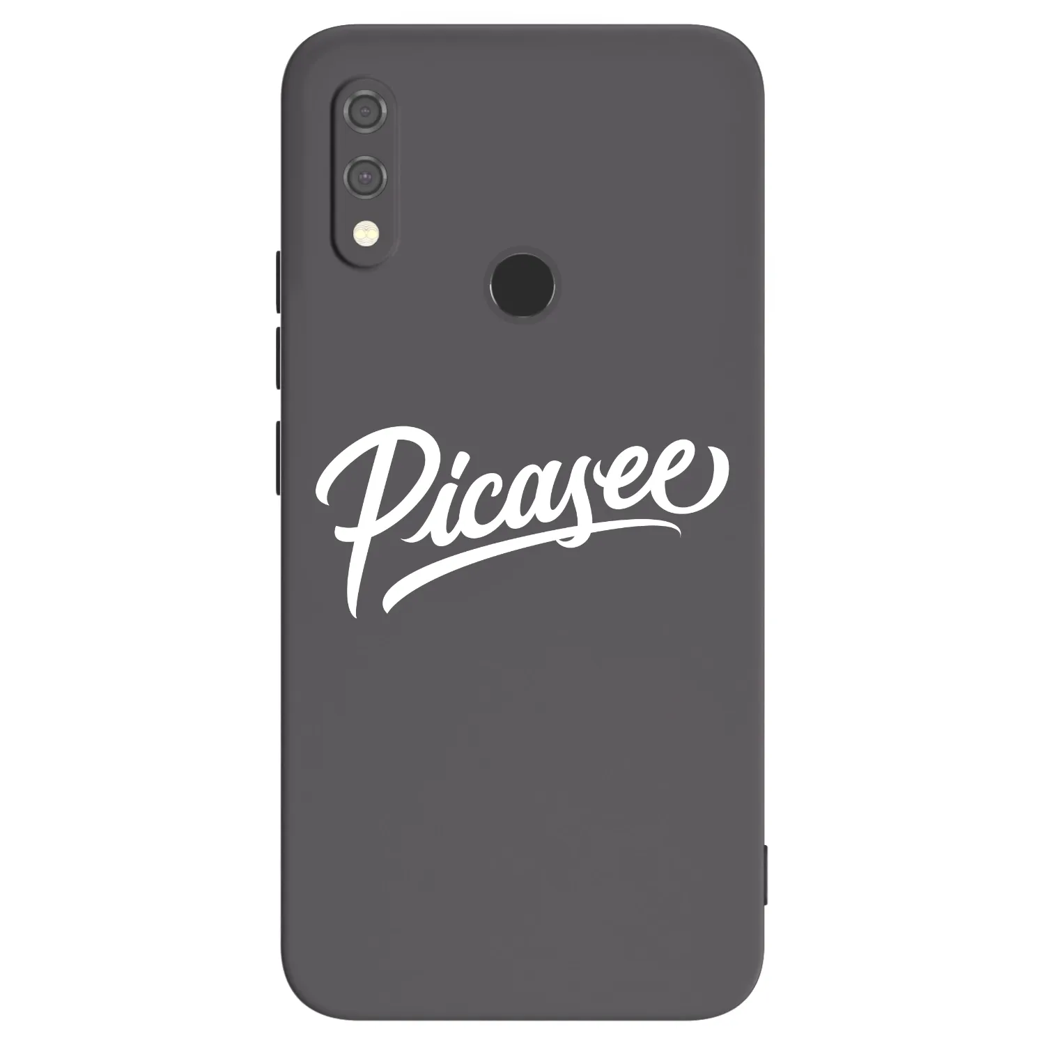 Picasee Xiaomi Redmi Note 7 Hülle - Schwarzes Silikon - Picasee - old logo - white