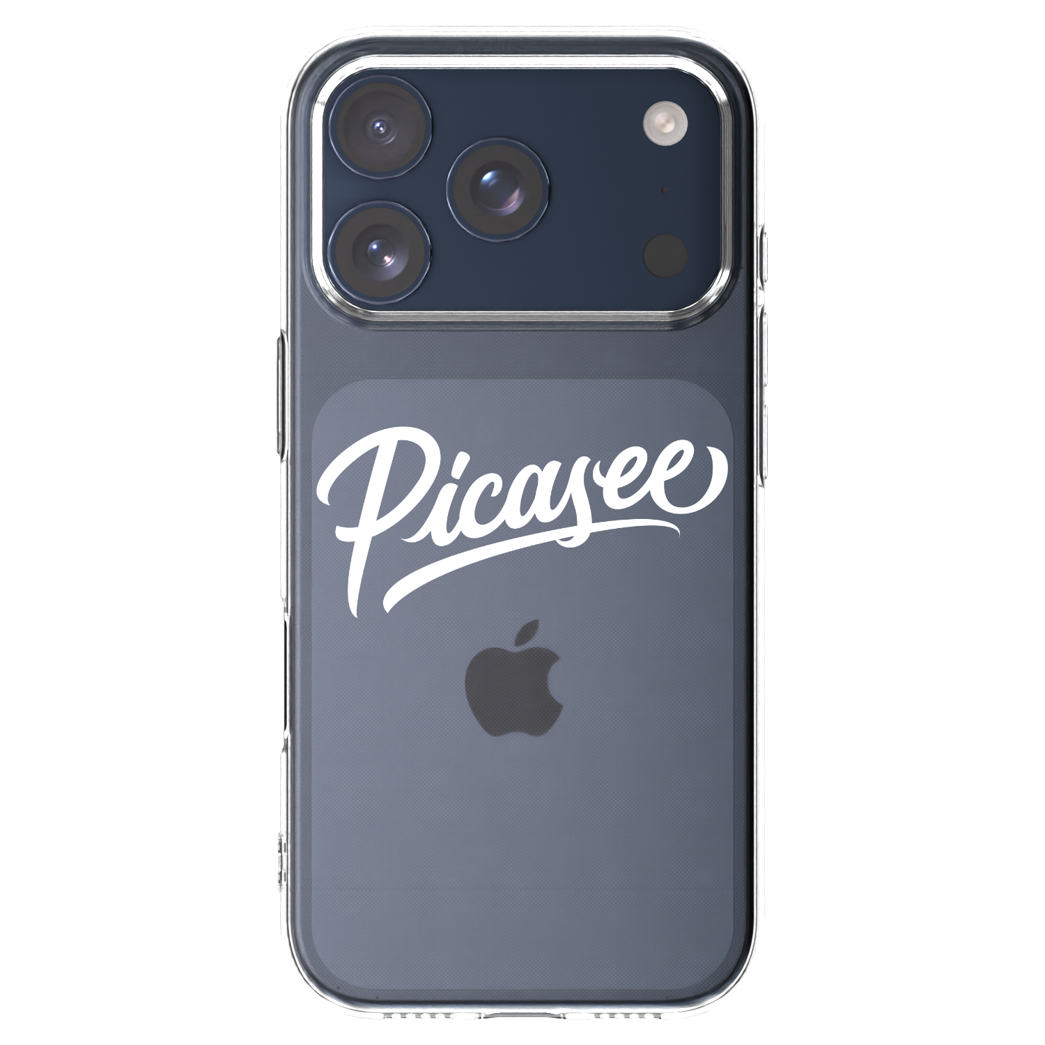 Picasee Apple iPhone 17 Pro Hülle - Transparentes Silikon - Picasee - old logo - white