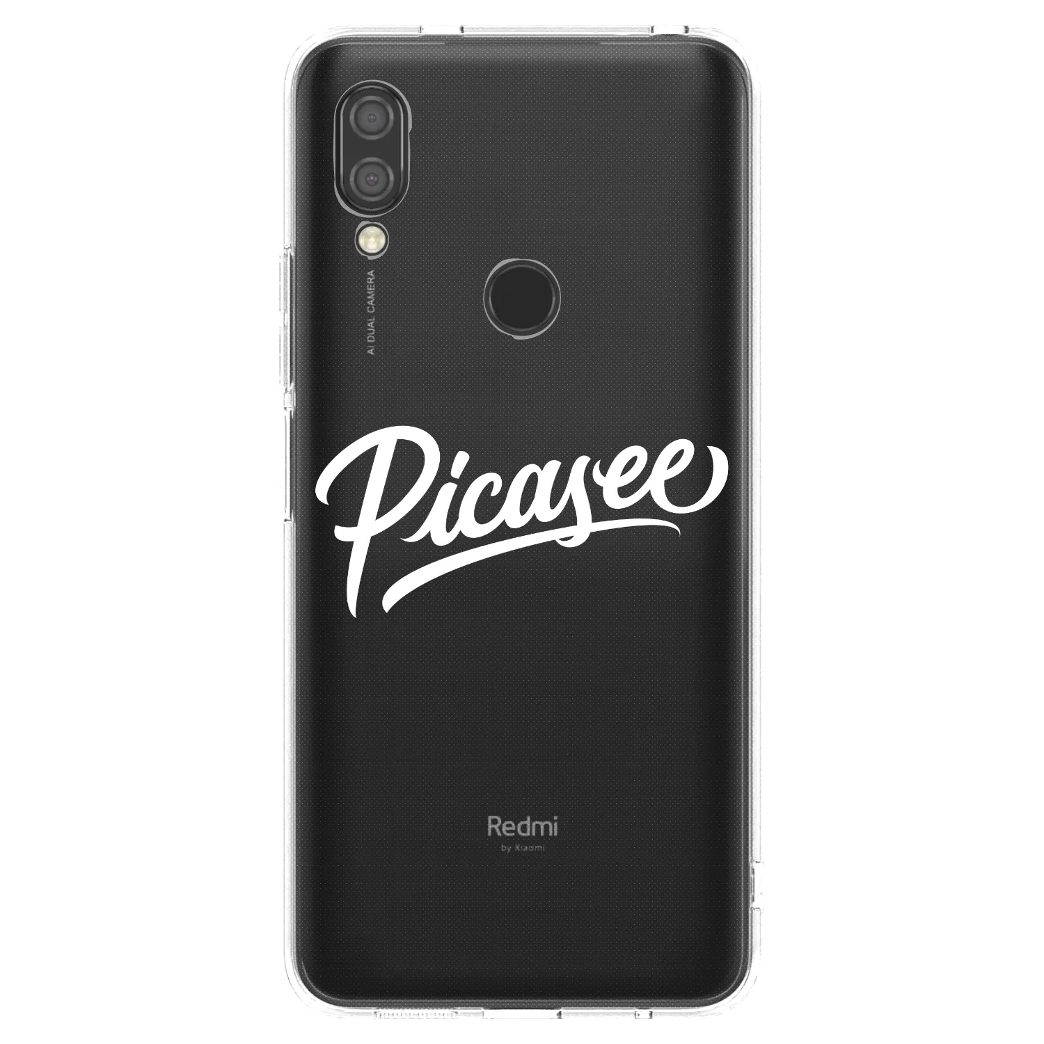 Picasee Xiaomi Redmi 7 Hülle - Transparentes Silikon - Picasee - old logo - white