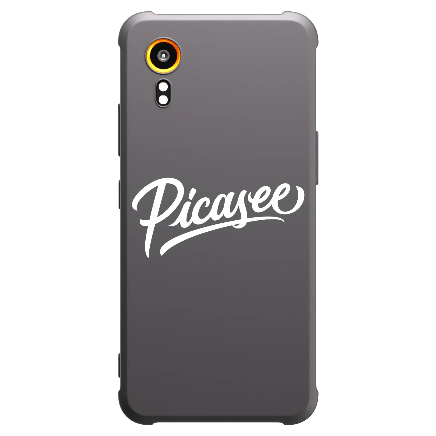 Picasee Samsung Galaxy Xcover 7 Hülle - Schwarzes Silikon - Picasee - old logo - white