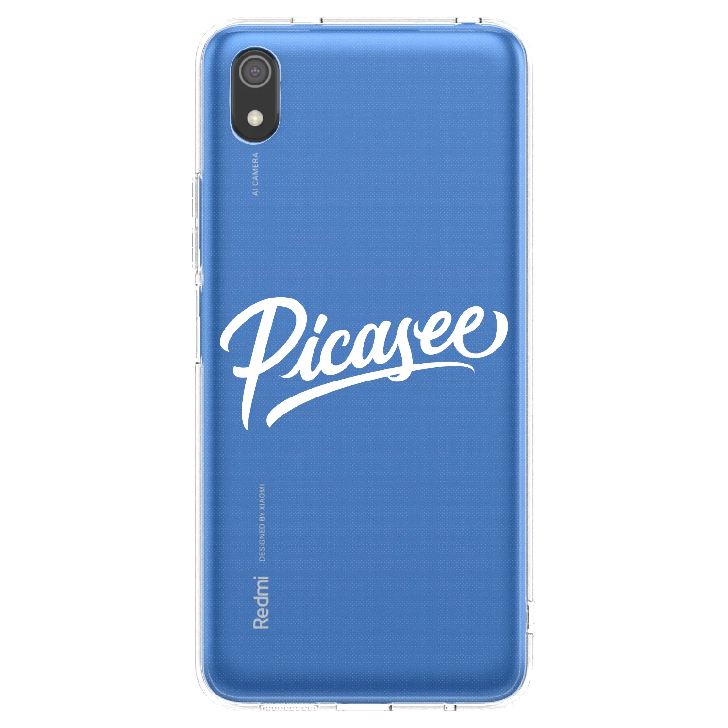 Picasee Xiaomi Redmi 7A Hülle - Transparentes Silikon - Picasee - old logo - white