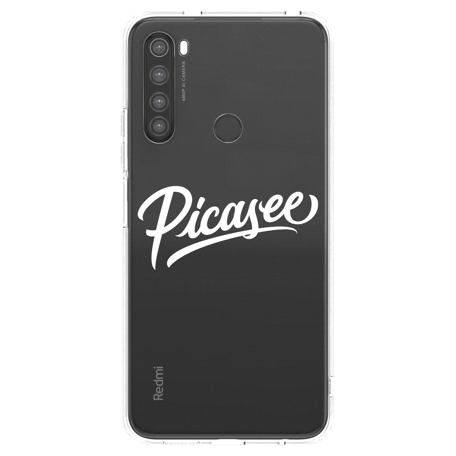 Picasee Xiaomi Redmi Note 8 Hülle - Transparentes Silikon - Picasee - old logo - white