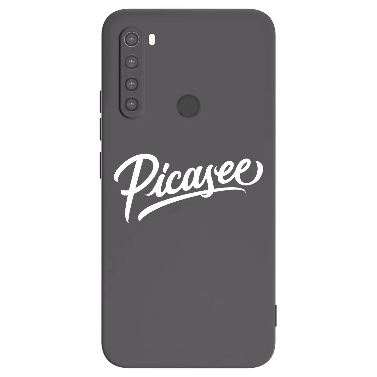 Picasee Xiaomi Redmi Note 8 Hülle - Schwarzes Silikon - Picasee - old logo - white