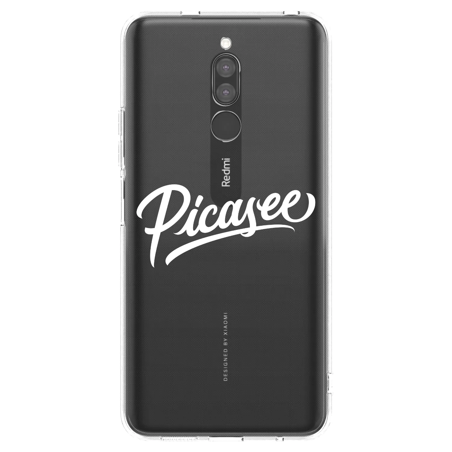 Picasee Xiaomi Redmi 8 Hülle - Transparentes Silikon - Picasee - old logo - white