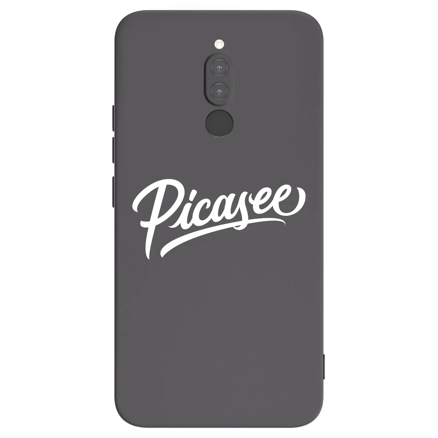 Picasee Xiaomi Redmi 8 Hülle - Schwarzes Silikon - Picasee - old logo - white