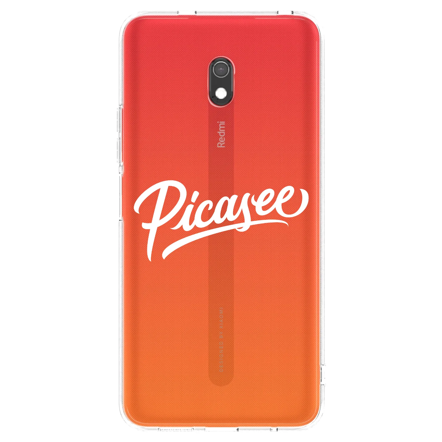 Picasee Xiaomi Redmi 8A Hülle - Transparentes Silikon - Picasee - old logo - white
