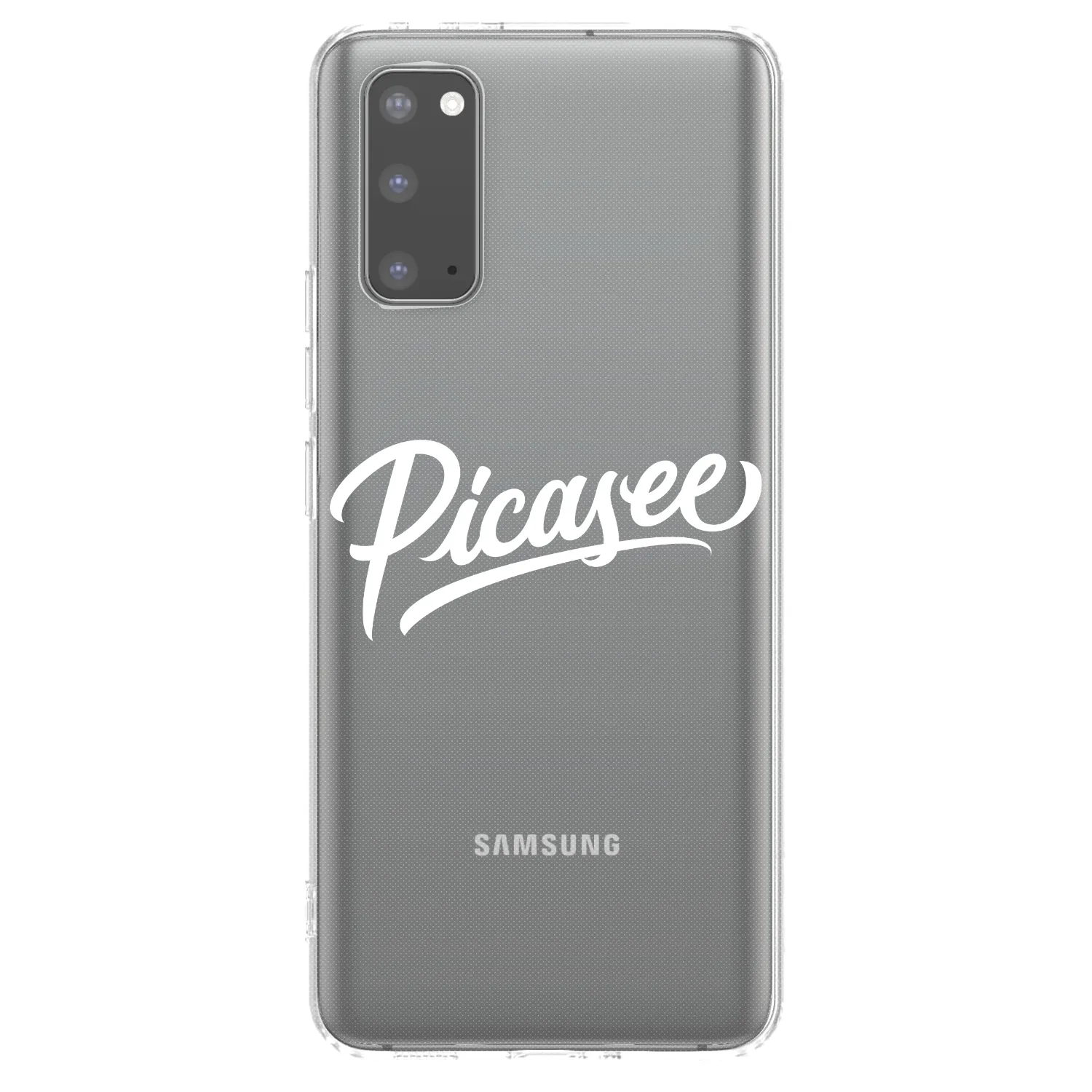 Picasee Samsung Galaxy S20 G980F Hülle - Transparentes Silikon - Picasee - old logo - white