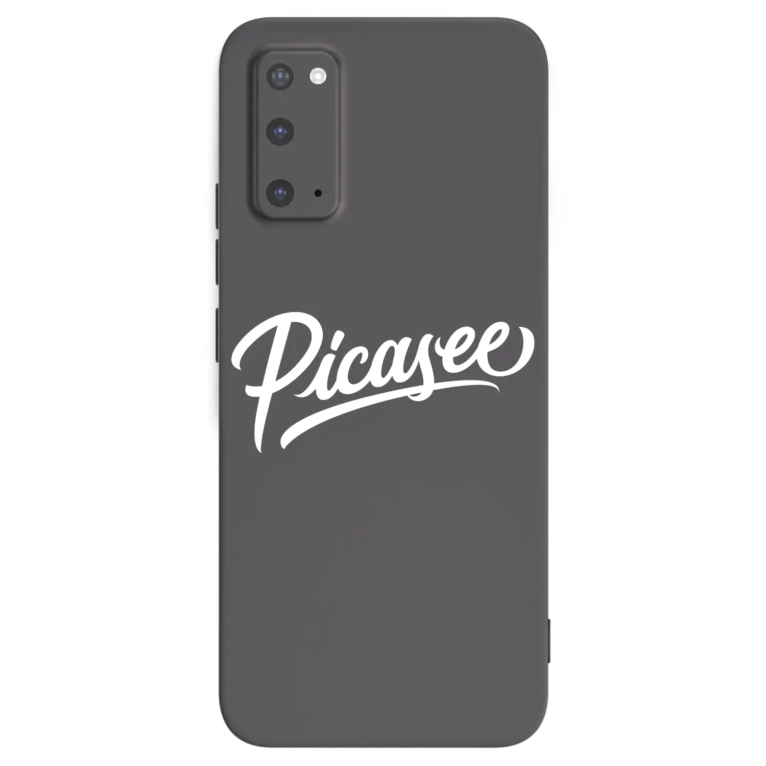 Picasee Samsung Galaxy S20 G980F Hülle - Schwarzes Silikon - Picasee - old logo - white