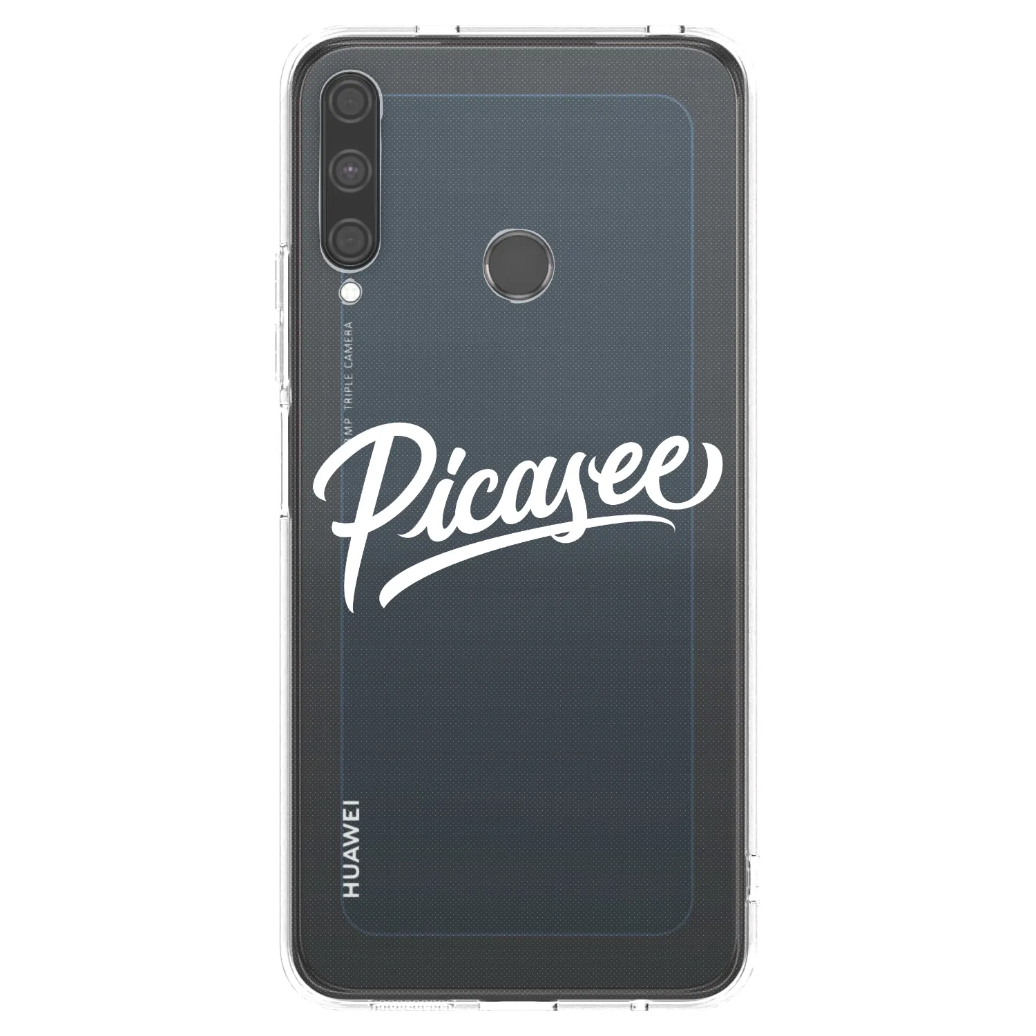 Picasee Huawei P40 Lite E Hülle - Transparentes Silikon - Picasee - old logo - white
