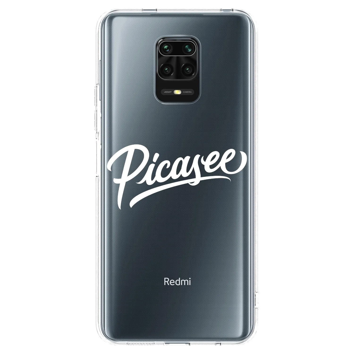 Picasee Xiaomi Redmi Note 9 Pro Hülle - Transparentes Silikon - Picasee - old logo - white