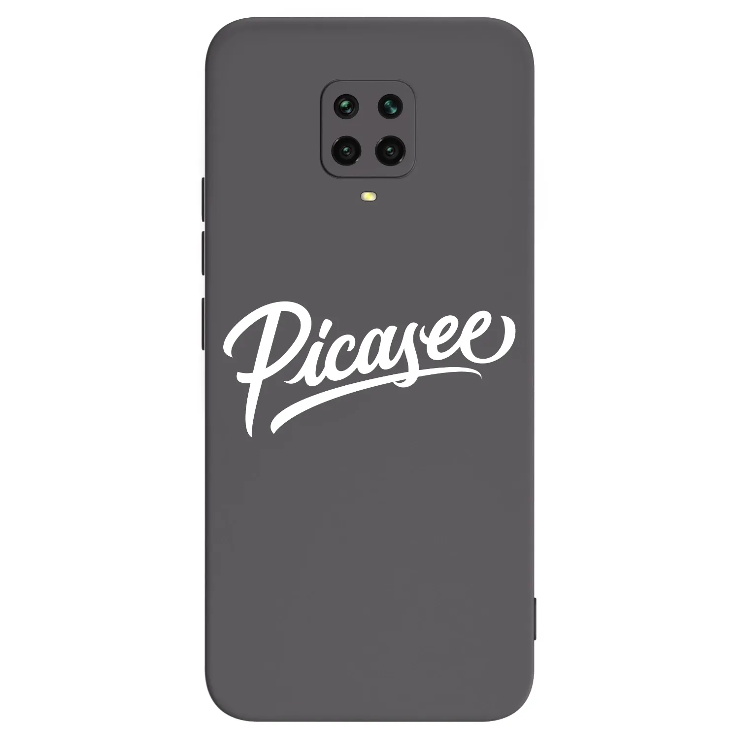 Picasee Xiaomi Redmi Note 9 Pro Hülle - Schwarzes Silikon - Picasee - old logo - white