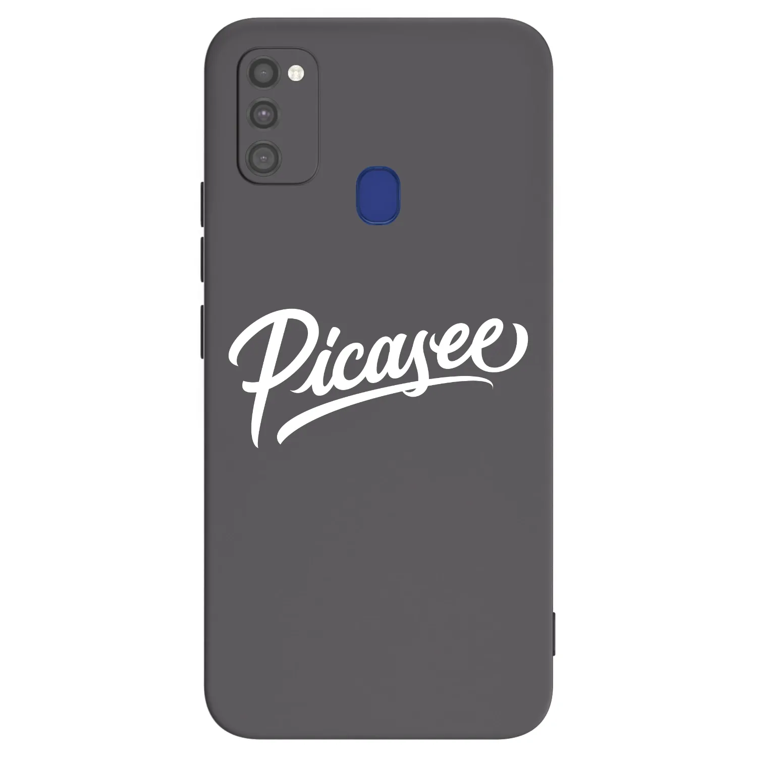 Picasee Samsung Galaxy M21 M215F Hülle - Schwarzes Silikon - Picasee - old logo - white