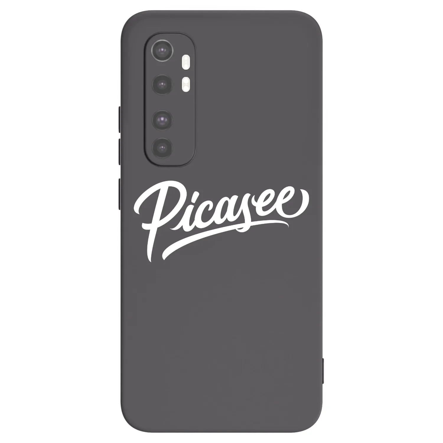 Picasee Xiaomi Mi Note 10 Lite Hülle - Schwarzes Silikon - Picasee - old logo - white