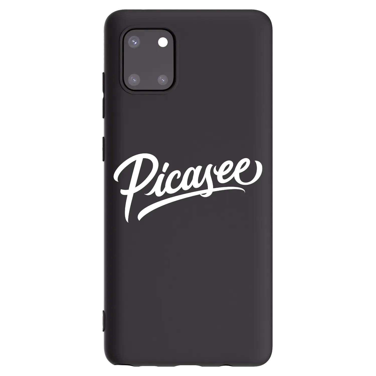 Picasee Samsung Galaxy Note 10 Lite N770F Hülle - Schwarzes Silikon - Picasee - old logo - white
